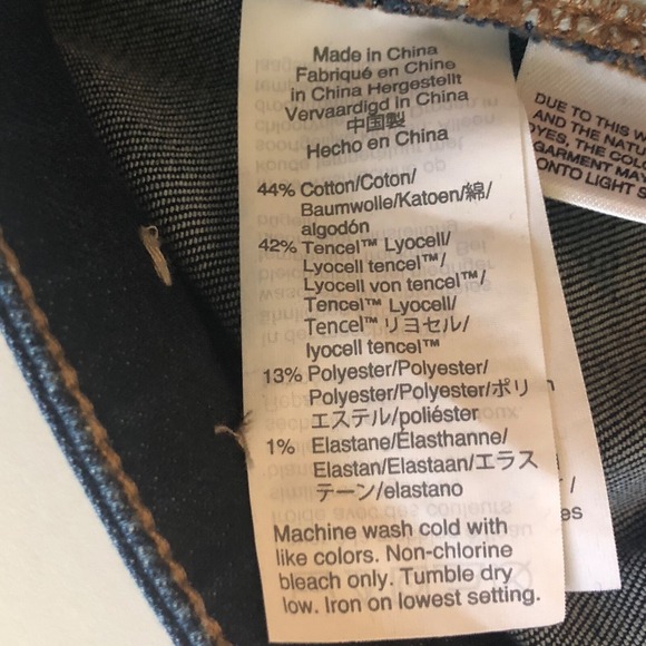 Madewell Jeans Womens 35T Blue Tall Curvy High Rise Skinny Dark Wash Stretch - Picture 9 of 14